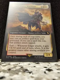 Final Fantasy MTG - Edgar, Master Machinist Extended Art Non-Foil (Near Mint) - Image 1