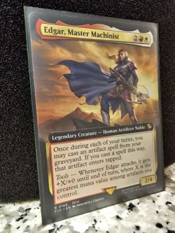 Final Fantasy MTG - Edgar, Master Machinist Extended Art Non-Foil (Near Mint) - Image 4