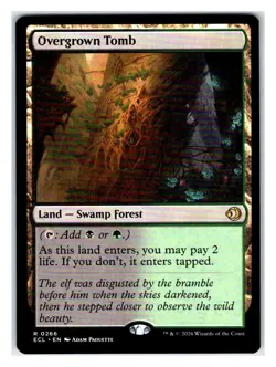 MTG - Overgrown Tomb - Lorwyn Eclipsed 266 R Normal - Image 1