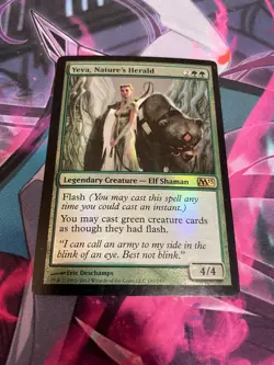 MTG - YEVA NATURE'S HERALD - FOIL - RARE - M13 - MP - Image 1