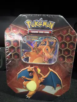 Pokemon TCG Hidden Fates Tin Charizard GX Factory Sealed Spanish - Image 1