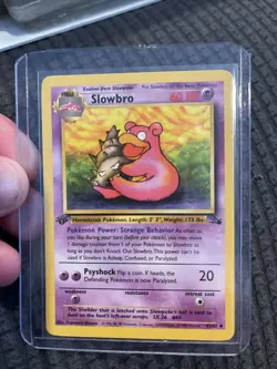 WOTC 1999 Pokemon - Fossil 43/62 - SLOWBRO (uncommon) **1st Edition** - NM/M - Image 1