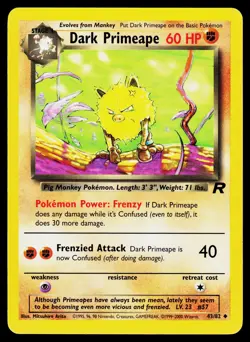 Dark Primeape #43/82 Pokemon Team Rocket VINTAGE LP - Image 1
