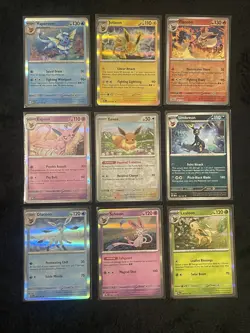 Pokemon Eeveelutions Holo /Reverse Holo/ Non-Holo Lot - Full Set of 9 - NM - Image 1