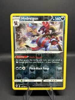 Pokemon Hydreigon 110/189 THANK YOU Promo Darkness Ablaze Reverse Holo Promo NM - Image 1