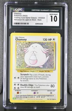 Chansey *CGC 10* Holo *Classic Collection* #15 * Pokemon - Image 1
