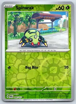 Spinarak - Reverse Holo - Twilight Masquerade TWM 004/167 Pokemon Card NM - Image 1