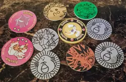 Lugia 3D Pokemon Coin The Movie 2000 + 1999 Wizards Pokemon Pogs Lot RARE - Image 1
