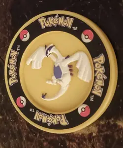 Lugia 3D Pokemon Coin The Movie 2000 + 1999 Wizards Pokemon Pogs Lot RARE - Image 2