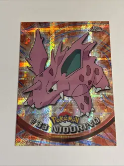 Nidorino Pokemon Topps Chrome Series 1 Tekno-Chrome Vintage Mint - Image 1