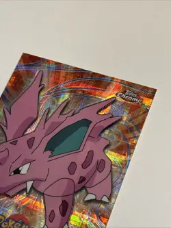 Nidorino Pokemon Topps Chrome Series 1 Tekno-Chrome Vintage Mint - Image 2