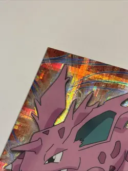 Nidorino Pokemon Topps Chrome Series 1 Tekno-Chrome Vintage Mint - Image 3