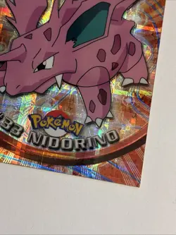 Nidorino Pokemon Topps Chrome Series 1 Tekno-Chrome Vintage Mint - Image 4