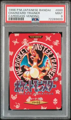 1996 Pokemon Charizard Bandai Carddass Japanese Town Map #000 PSA 9 - Image 1