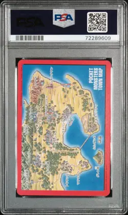 1996 Pokemon Charizard Bandai Carddass Japanese Town Map #000 PSA 9 - Image 2