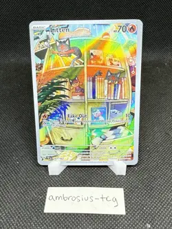 Pokemon TCG Litten 167/162 Temporal Forces Full Art IR Holo NM - Image 1