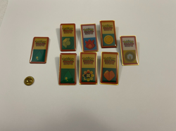 Lot of 8 Pokemon Indigo Johto League 2000 Gym Badge Ename Pins - Image 1