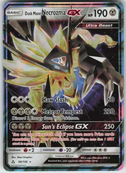 Dusk Mane Necrozma GX Ultra Rare SM - Ultra Prism 90/156 Pokemon - Image 1