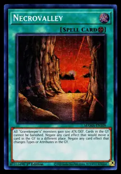 Yugioh! Necrovalley (Secret Pharaoh's Rare) MAMA-EN109 1st Ed NM/MINT - Image 1