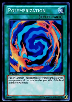 Yugioh! Polymerization LCJW-EN059 Super Rare 1st Ed LP/NM - Image 1