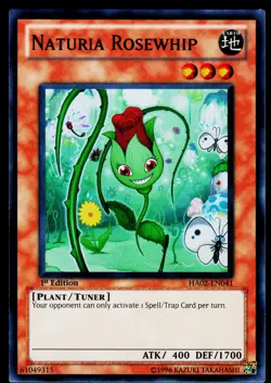 Yugioh! Naturia Rosewhip HA02-EN041 Super Rare 1st Ed LP/MP - Image 1