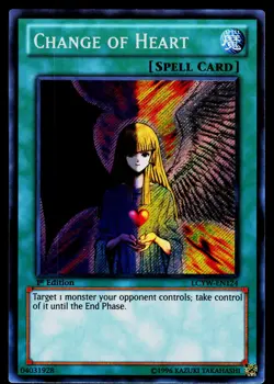 Yugioh! Change of Heart LCYW-EN124 Secret Rare 1st Ed MP - Image 1