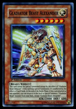 Yugioh! Gladiator Beast Alexander GLAS-EN017 Super Rare 1st Ed VLP - Image 1
