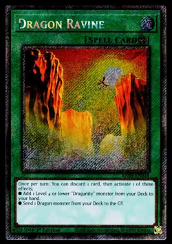 Yugioh! Dragon Ravine (Platinum Secret Rare) RA03-EN248 1st Ed - Image 1