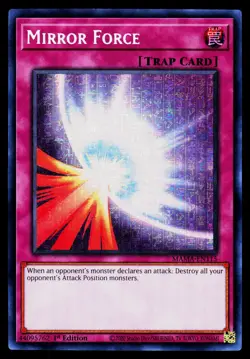 Yugioh! Mirror Force (Secret Pharaoh's Rare) MAMA-EN115 1st Ed NM/MINT - Image 1