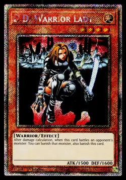 Yugioh! D.D. Warrior Lady (Platinum Secret Rare) RA03-EN129 1st Ed - Image 1