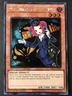 Yugioh #RA01-EN005 Tour Guide From the Underworld 1st Ed Platinum Secret Rare LP - Image 1