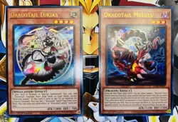 Yu-Gi-Oh! Dracotail Lukias & Mululu (JUSH) Justice Hunters 1st Edition NM - Image 1