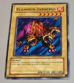 Yu Gi Oh Flammen-Zerberus # MRD-G111 1.AUFLAGE Metal Raiders DE N.Mi-Mi Vintage - Image 1
