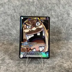 One Piece TCG English OP09-081 Marshall D Teach Leader Alt Art Parallel NM - Image 1