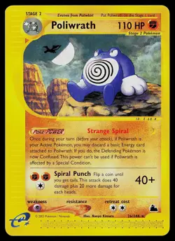 Pokemon Card - Poliwrath Skyridge 26/144 Rare Non-Holo - Image 1
