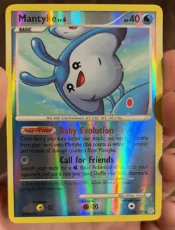 Mantyke Uncommon Diamond and Pearl Reverse Holo Pokemon Card 55/130 - Image 3