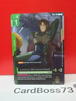 🔥 Lockon Stratos (Neil) ST07-011 C+ Gundam Card Game , Celestial Drive - Image 2