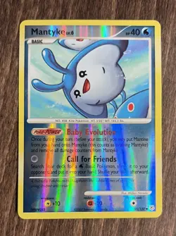Mantyke LV.6 Reverse Holo 55/130 Diamond and Pearl Pokemon Card - Image 1