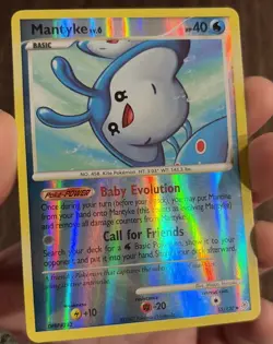 Mantyke LV.6 Reverse Holo 55/130 Diamond and Pearl Pokemon Card - Image 3