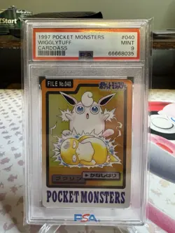 PSA 9 Mint Wigglytuff No. 040 Carddass 1997 Japanese Card Graded - Image 1
