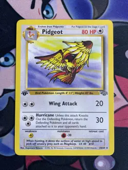 Pokemon TCG Pidgeot Jungle Card 24/64 Regular 1st Edition Rare NM - Image 1