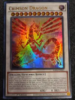 Yu-Gi-Oh Card: Crimson Dragon RA04-EN061 Ultra Rare 1st Edition! NM - Image 1