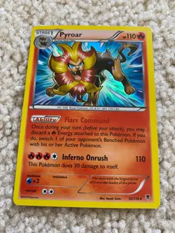 Pyroar 12/119 XY Phantom Forces 2014 Holo Rare Pokemon Card NM. M - Image 1