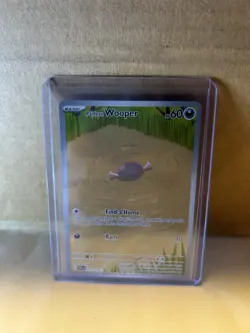 Pokemon TCG Paldean Wooper 221 Illustration Rare Card Paldea Evolved - Image 1