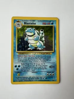 Blastoise 2/102 Base Set Holo Rare English Stage 2 100 HP Pokemon TCG Card - Image 1