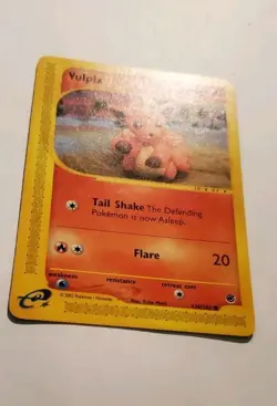 (GD) Vulpix 136/165 2002 Expedition Base Set Pokemon Card Yuka Morii Artwork - Image 2