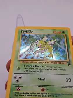 Scyther 2000 Pokemon Base Set 2 Unlimited Card Rare Holo 17/130 - LP - Image 3
