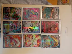 Pokemon TCG VMAX Lot (nine cards included, all good/near mint condition) - Image 1