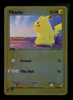Pikachu 72/100 EX Sandstorm 2003 Reverse Holo Pokemon Card TCG - Image 1