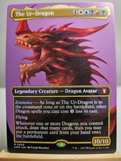 MTG Magic The Gathering - The Ur-Dragon Borderless Commander Masters Pack Fresh - Image 1